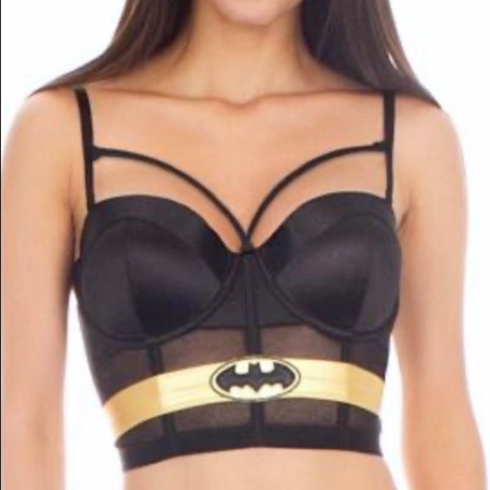 Batman Long Line Corset Style Bra NWOT SZ-MED
